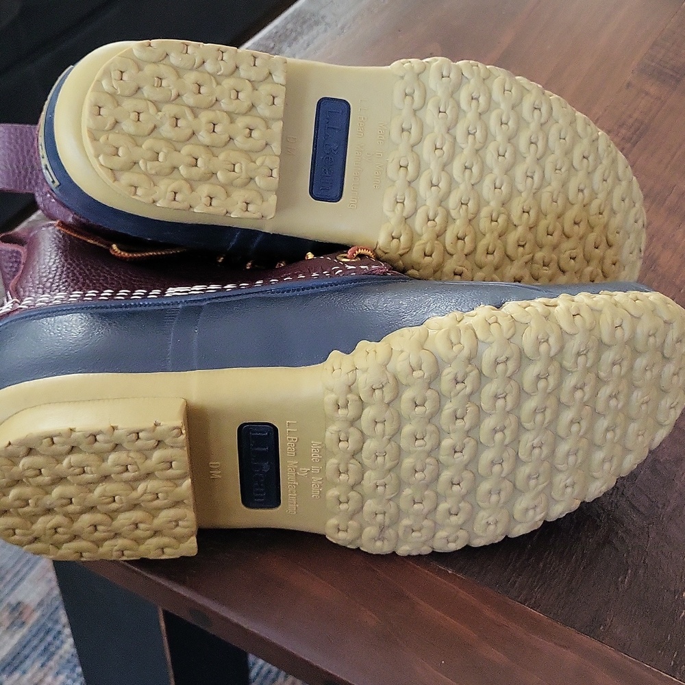L.L. Bean 6" Bean Boots - Brown / Navy - 8M - Picture 5 of 8